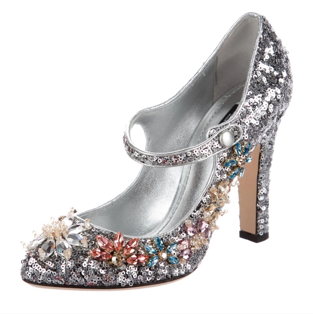 Dolce & Gabbana Sequin Mary Jane Pumps
